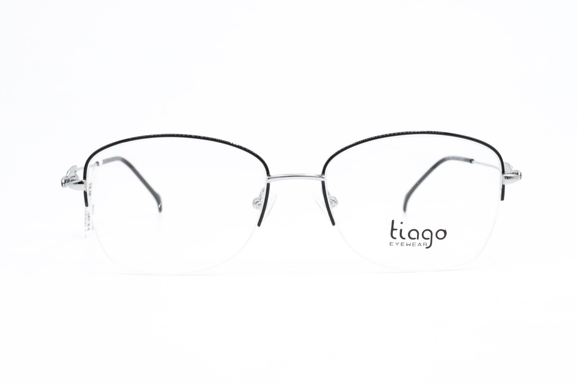 اطار طبي TIAGO مع عدسات حماية من الأشعة الزرقاء للنساء بيضاوي لون أسود و فضي - IP4502 C1