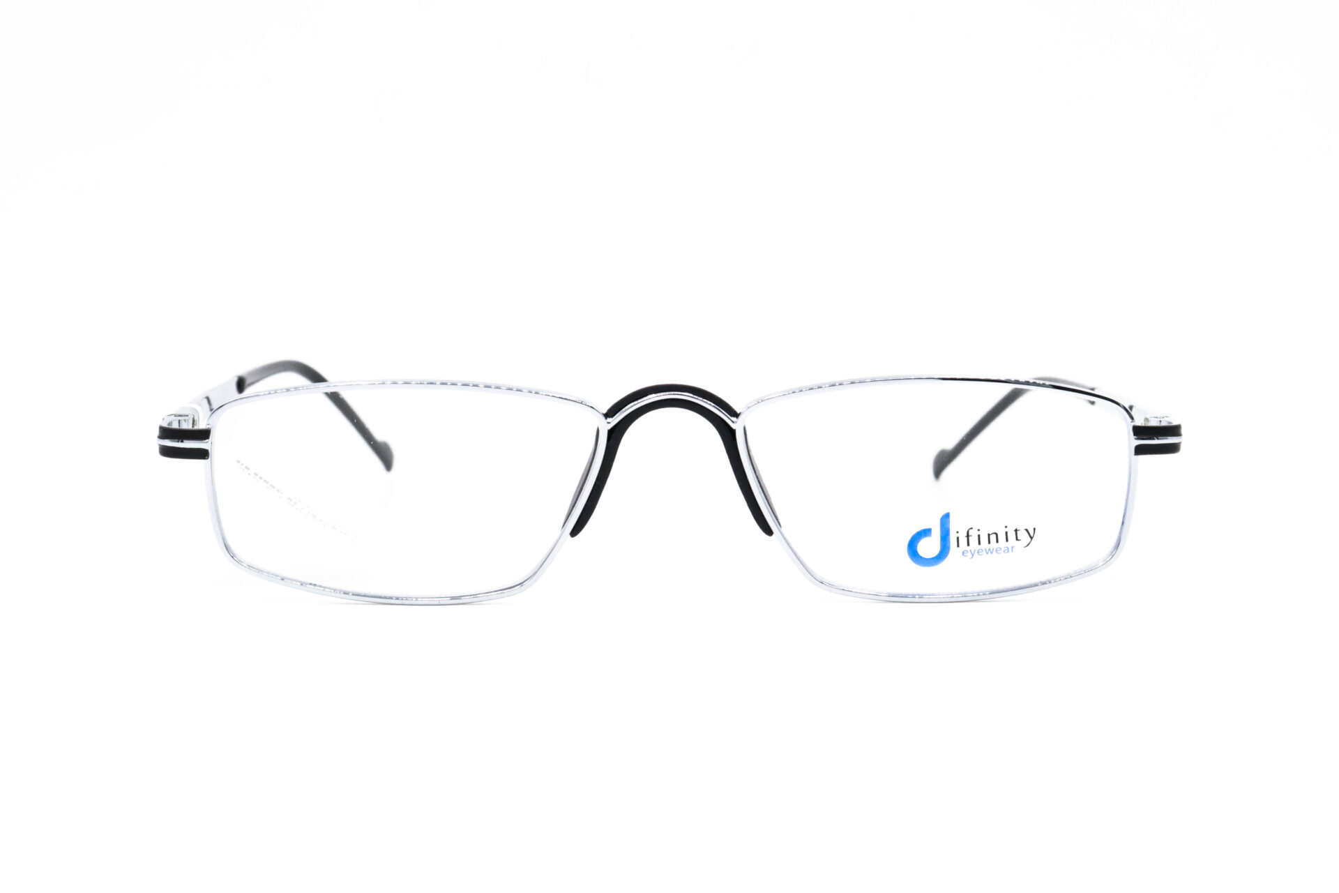 اطار طبي DIFINITY مع عدسات حماية من الأشعة الزرقاء للرجال والنساء مستطيل لون فضي - 12196 C2