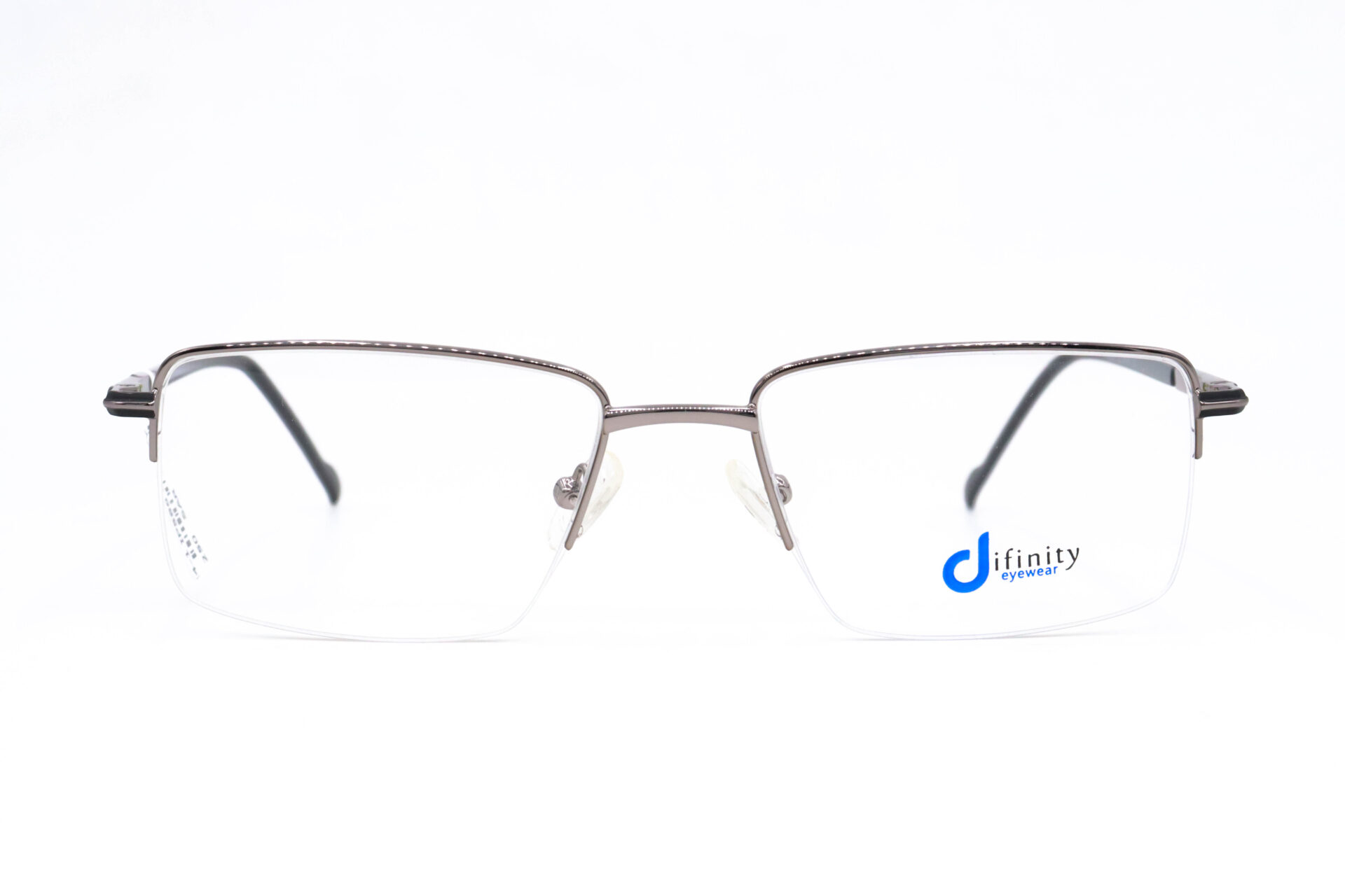 اطار طبي DIFINITY مع عدسات حماية من الأشعة الزرقاء للرجال مستطيل لون أسود و فضي - IP586 C2