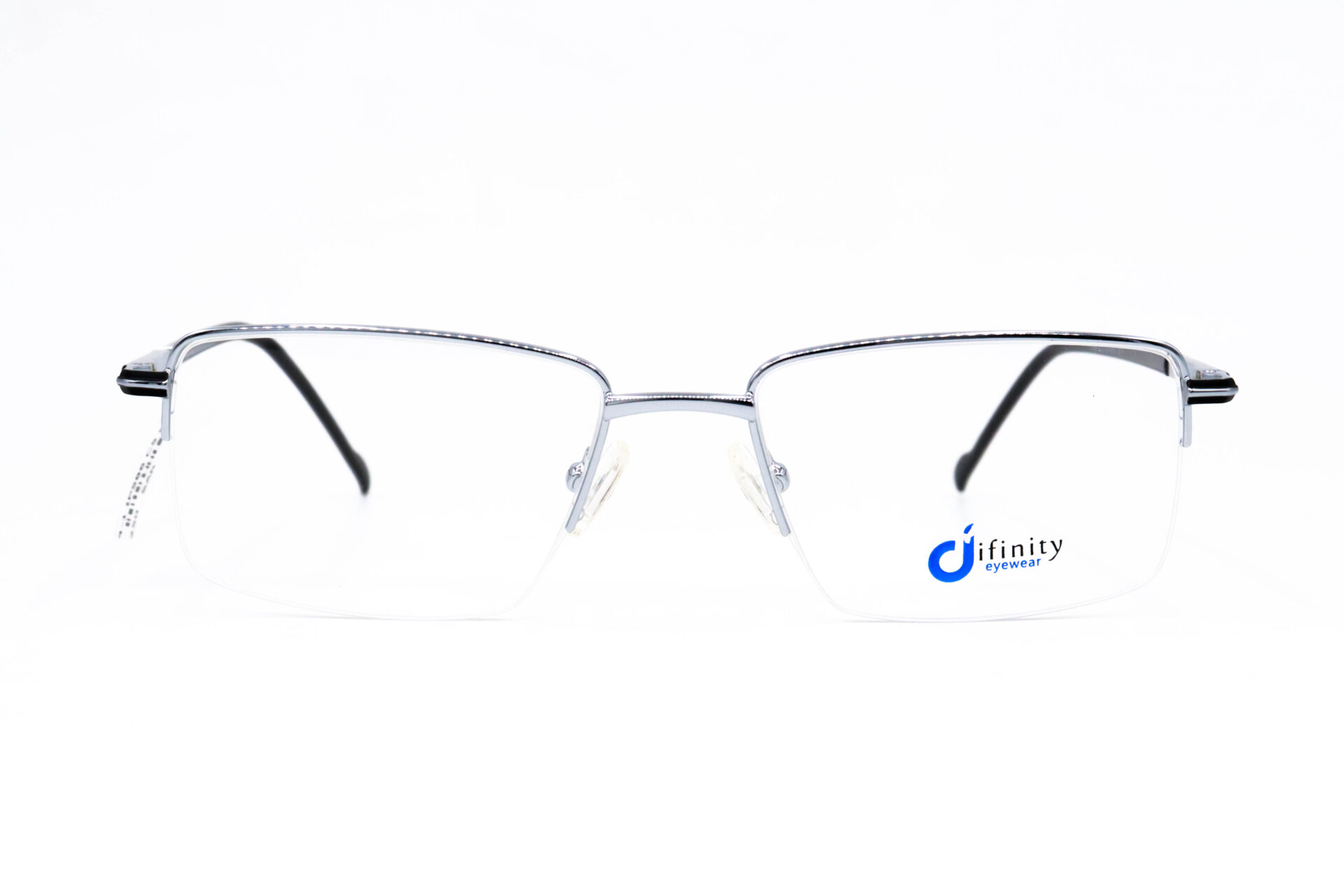 اطار طبي DIFINITY مع عدسات حماية من الأشعة الزرقاء للرجال مستطيل لون فضي و أسود - IP586 C5