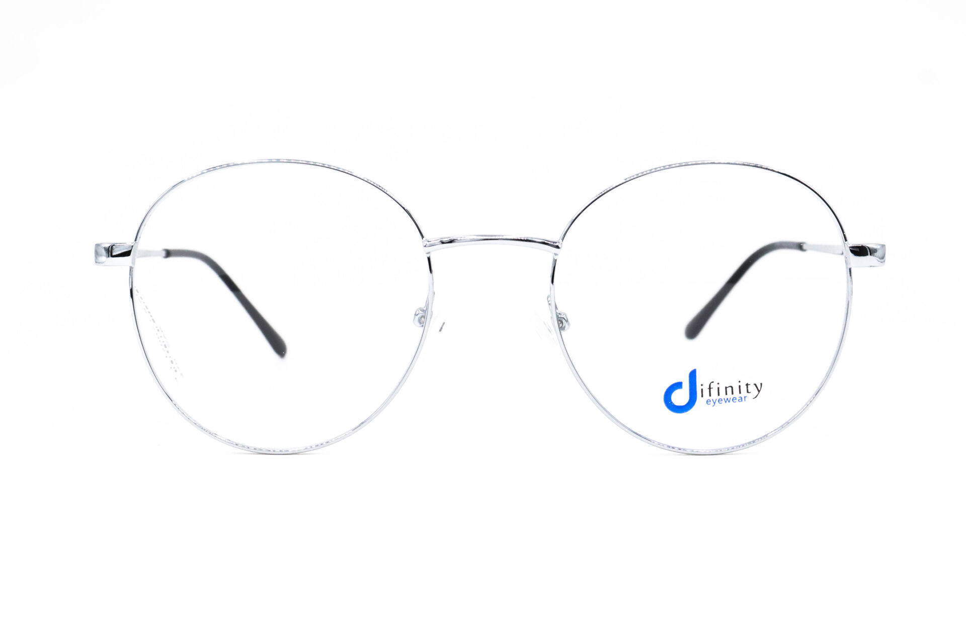 اطار طبي DIFINITY مع عدسات حماية من الأشعة الزرقاء للرجال والنساء دائري لون فضي - 12007 C2