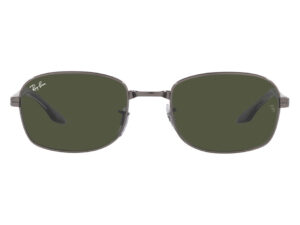 نظارة شمسية RAYBAN للرجال مستطيل لون رمادي غامق - RB3690 00431