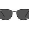 نظارة شمسية RAYBAN للرجال مستطيل لون أسود - RB3705 002K8