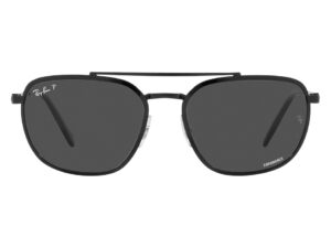 نظارة شمسية RAYBAN للرجال مستطيل لون أسود - RB3708 2K8