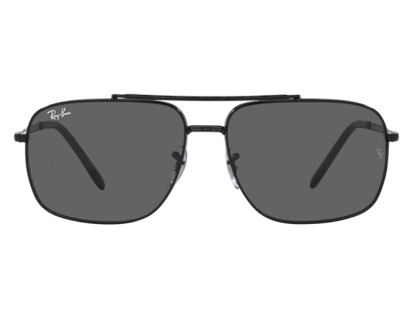 نظارة شمسية RAYBAN للرجال مستطيل لون أسود - RB3796 002B1