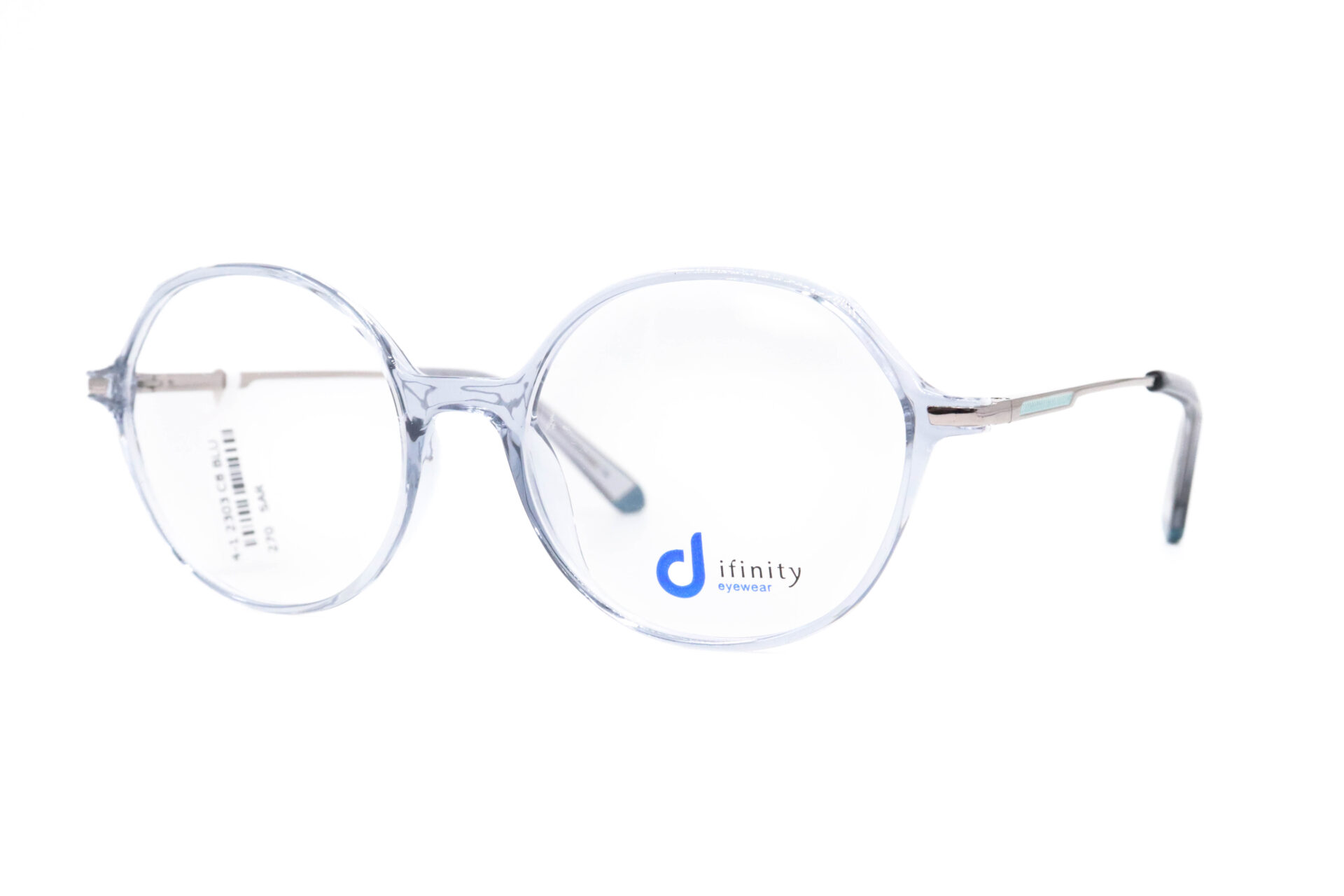 اطار طبي DIFINITY مع عدسات حماية من الأشعة الزرقاء للنساء دائري لون شفاف - 2303 C8