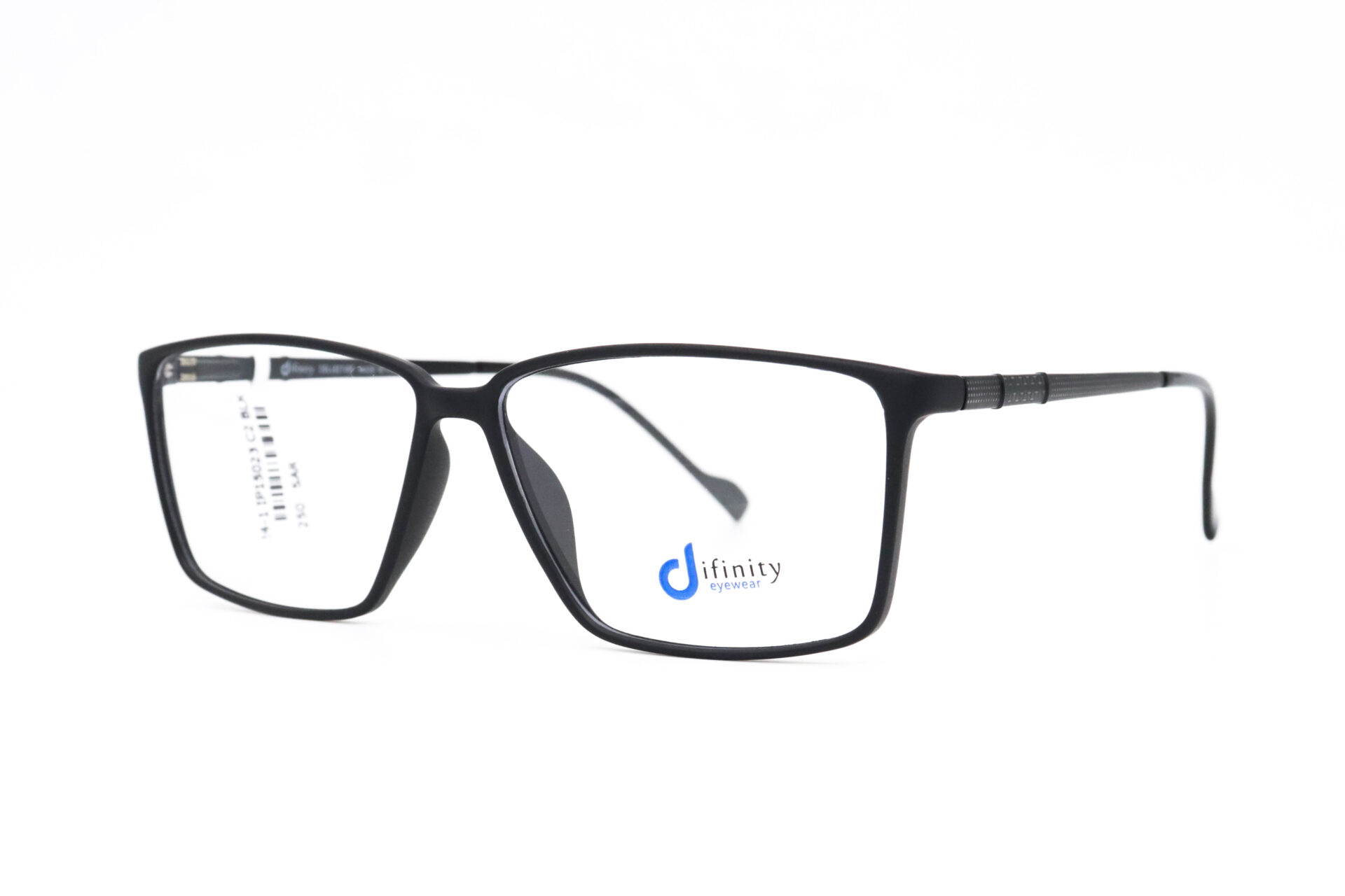 اطار طبي DIFINITY مع عدسات حماية من الأشعة الزرقاء للرجال مستطيل لون أسود - IP15025 C2