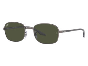 نظارة شمسية RAYBAN للرجال مستطيل لون رمادي غامق - RB3690 00431