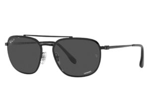 نظارة شمسية RAYBAN للرجال مستطيل لون أسود - RB3708 2K8