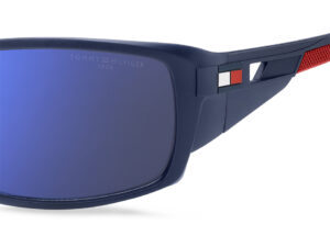 نظارة شمسية TOMMY HILFIGER للرجال مستطيل لون أزرق - TH 1911/S FLL/ZS