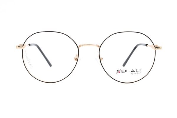 اطار طبي XBLAD للنساء دائري لون أسود و ذهبي  - RS014 C4