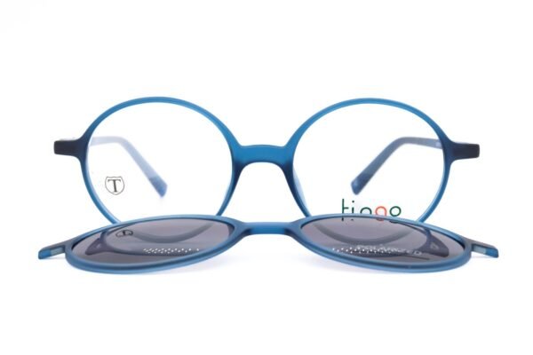 نظارة طبية مع عدسات شمسي TIAGO للأطفال دائري لون أزرق  - RX7077 C8