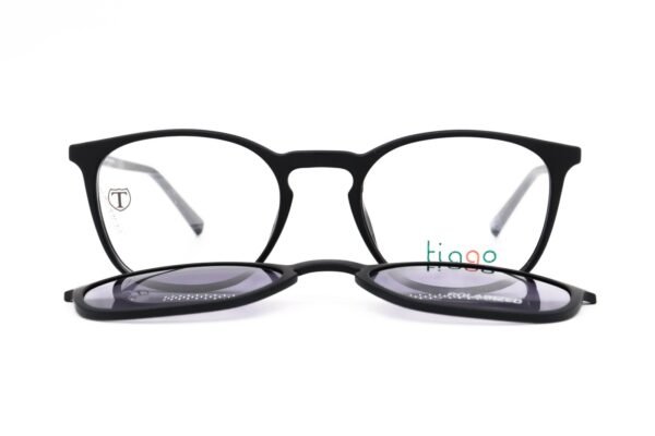 نظارة طبية مع عدسات شمسي TIAGO للأطفال مستطيل لون أسود  - RX7078 C1