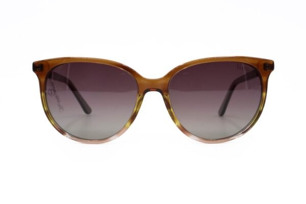 نظارة شمسية TIAGO للنساء دائري لون بني و ذهبي  - 6335NP C3