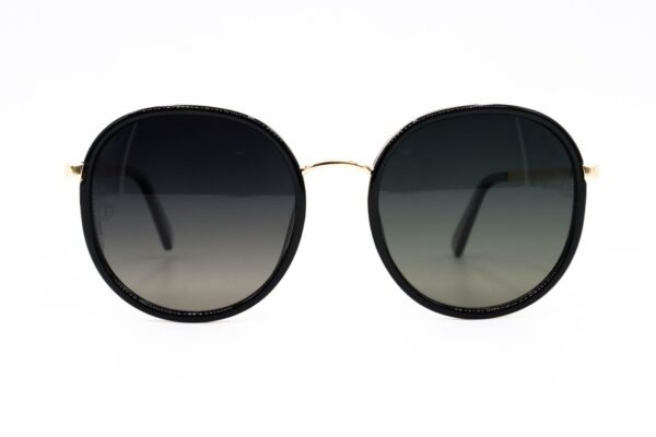 نظارة شمسية TIAGO للنساء دائري لون أسود و ذهبي  - GSA8196 C1