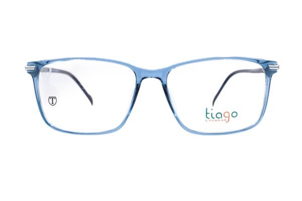 اطار طبي TIAGO للرجال مستطيل لون شفاف و أزرق  - IP1047 C2