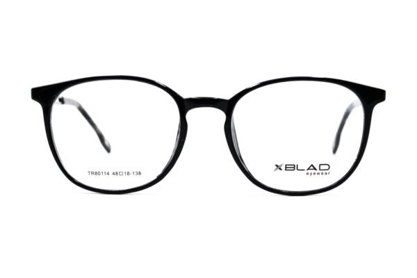 اطار طبي XBLAD للرجال دائري لون أسود و رمادي غامق  - TR80114 C1