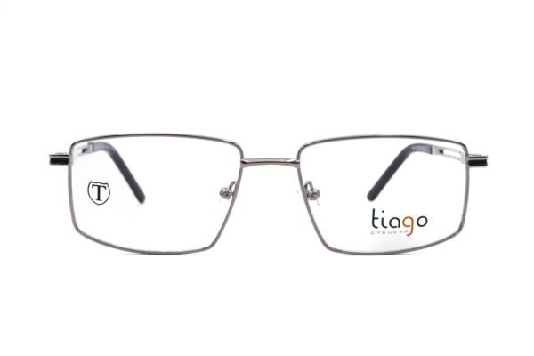 اطار طبي TIAGO للرجال مستطيل لون فضي  - 4555 C3
