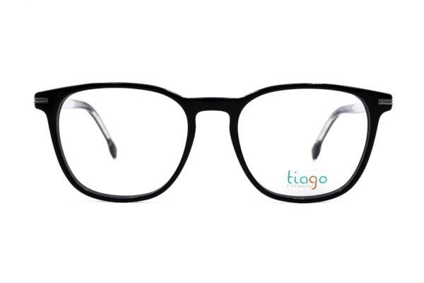 اطار طبي TIAGO للرجال والنساء مستطيل لون أسود  - 1680 C1