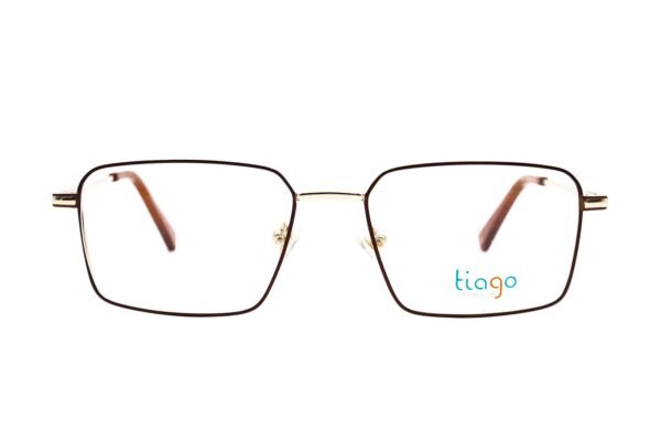 اطار طبي TIAGO للرجال مستطيل لون بني و ذهبي  - 4521 C3