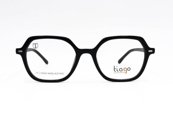 نظارة طبية مع عدسات شمسي TIAGO للرجال والنساء مربع لون أسود  - C2401 C1