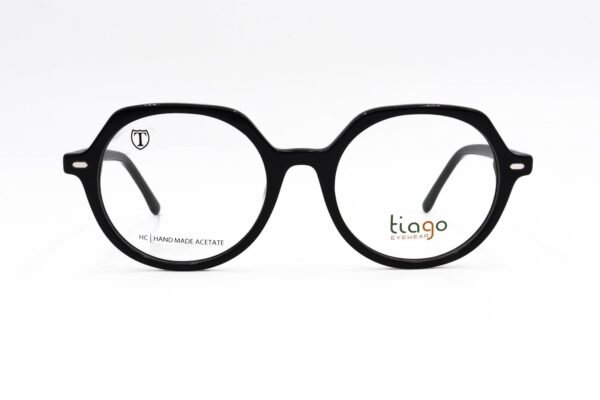 نظارة طبية مع عدسات شمسي TIAGO للرجال والنساء دائري لون أسود  - C2402 C1