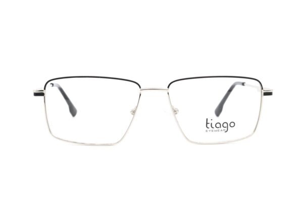اطار طبي TIAGO للرجال مستطيل لون أسود و فضي  - RY22690 C2