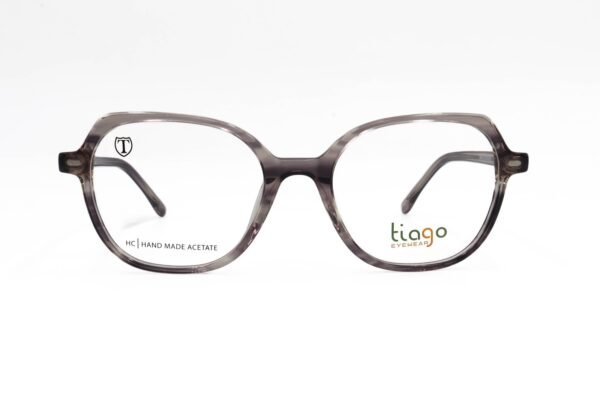 نظارة طبية مع عدسات شمسي TIAGO للنساء مربع لون رمادي شفاف و نمري  - C2403 C2