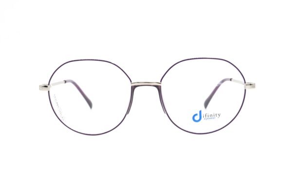 اطار طبي DIFINITY للنساء دائري لون فضي  - 0715 C6