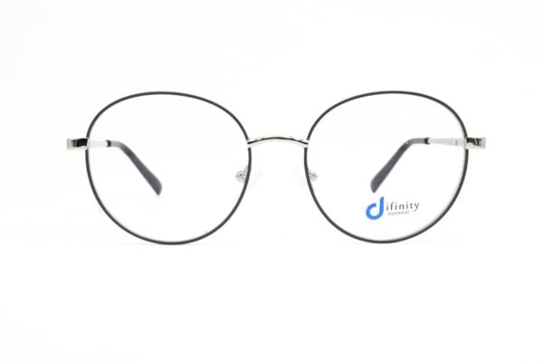 اطار طبي DIFINITY للرجال والنساء دائري لون فضي  - M3008 C1