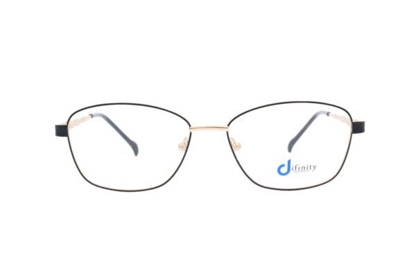 اطار طبي DIFINITY للنساء بيضاوي لون أسود و ذهبي  - YY9538 C1