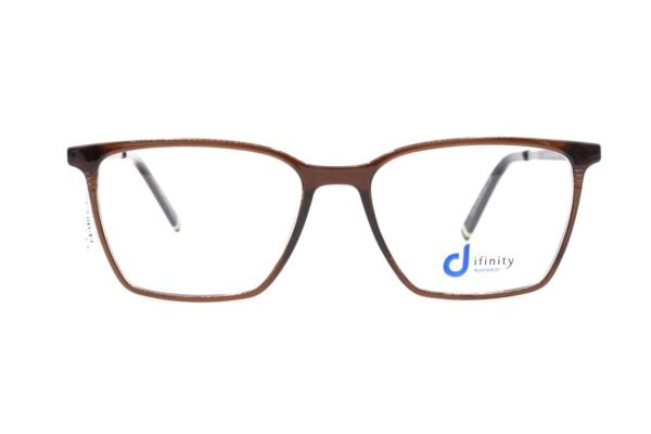 اطار طبي DIFINITY للرجال مستطيل لون بني و رمادي  - 2309 C5