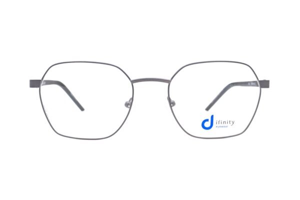 اطار طبي DIFINITY للرجال والنساء مربع لون رمادي غامق و أسود  - 7530 C3