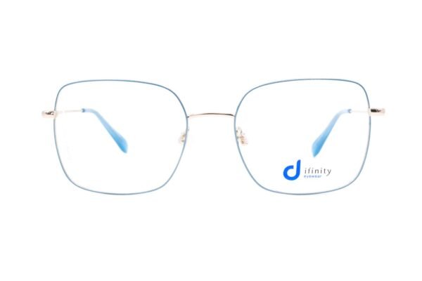 اطار طبي DIFINITY للنساء مربع لون فضي  و  أزرق  - Z857 C6