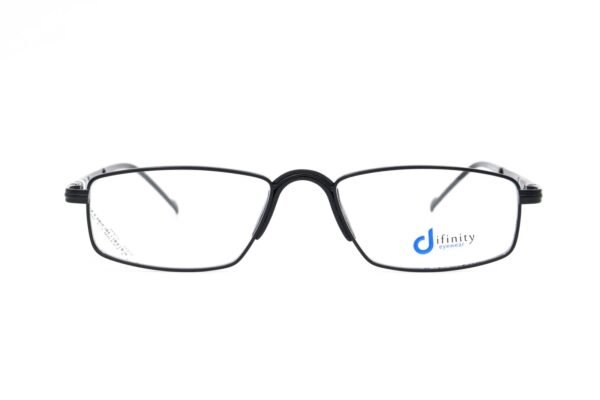 اطار طبي DIFINITY للرجال والنساء مستطيل لون أسود  - 12196 C1