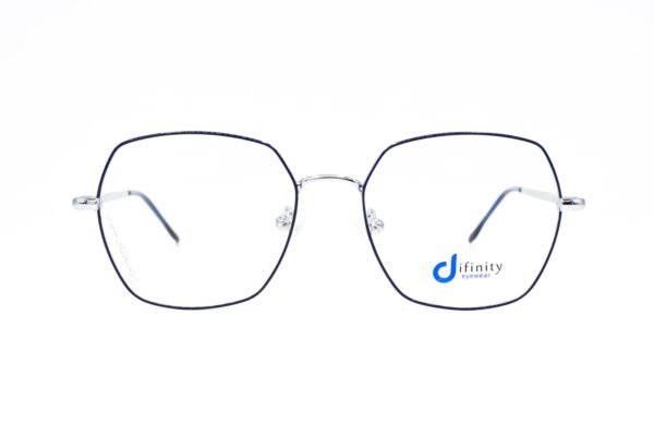 اطار طبي DIFINITY للنساء مربع لون أزرق و فضي  - 12280 C7