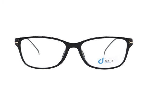 اطار طبي DIFINITY للنساء مستطيل لون أسود و ذهبي  - IP2204 C1