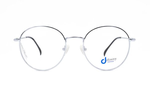 اطار طبي DIFINITY للرجال والنساء دائري لون فضي  - 615 C5